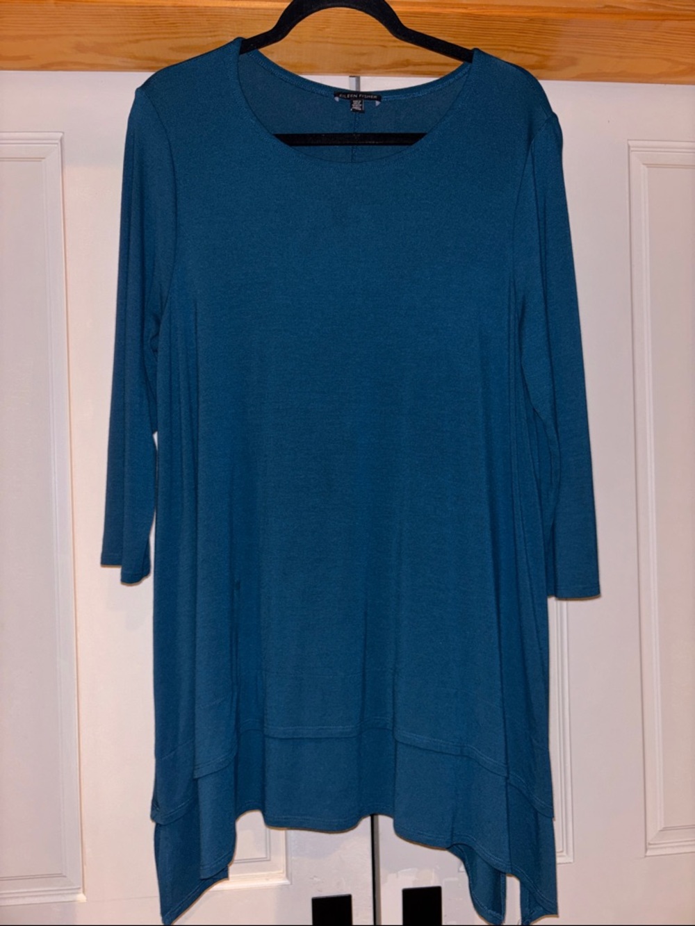 Eileen Fisher Teal Long-Sleeve Tunic